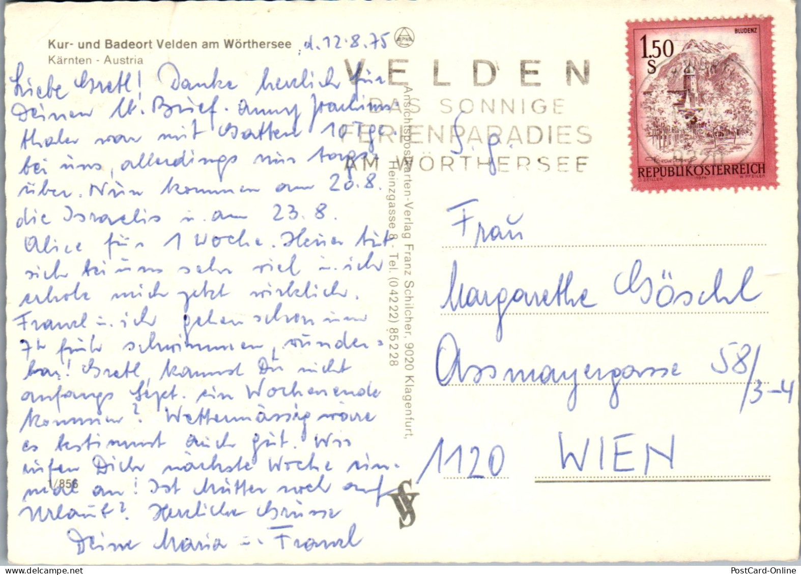 48751 - Kärnten - Velden , Am Wörthersee - Gelaufen 1975 - Velden