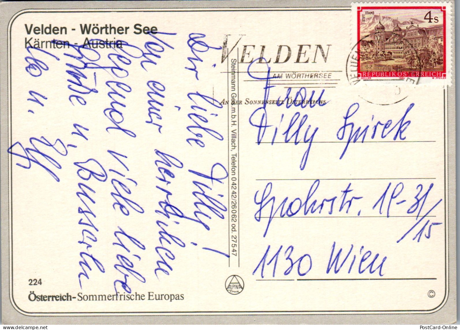 48744 - Kärnten - Velden , Wörther See , Mehrbildkarte - Gelaufen  - Velden