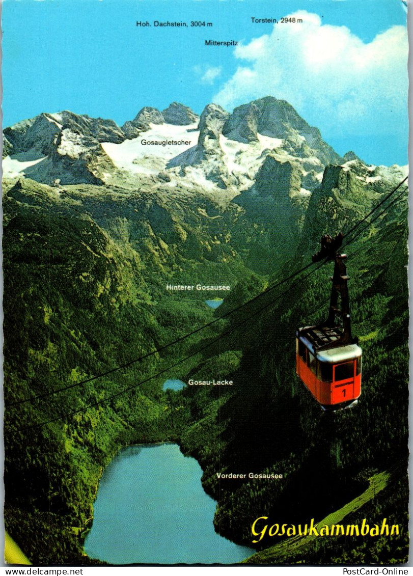 48717 - Oberösterreich - Gosausee , Mit Gosaukammbahn Und Hohem Dachstein - Gelaufen 1982 - Gmunden