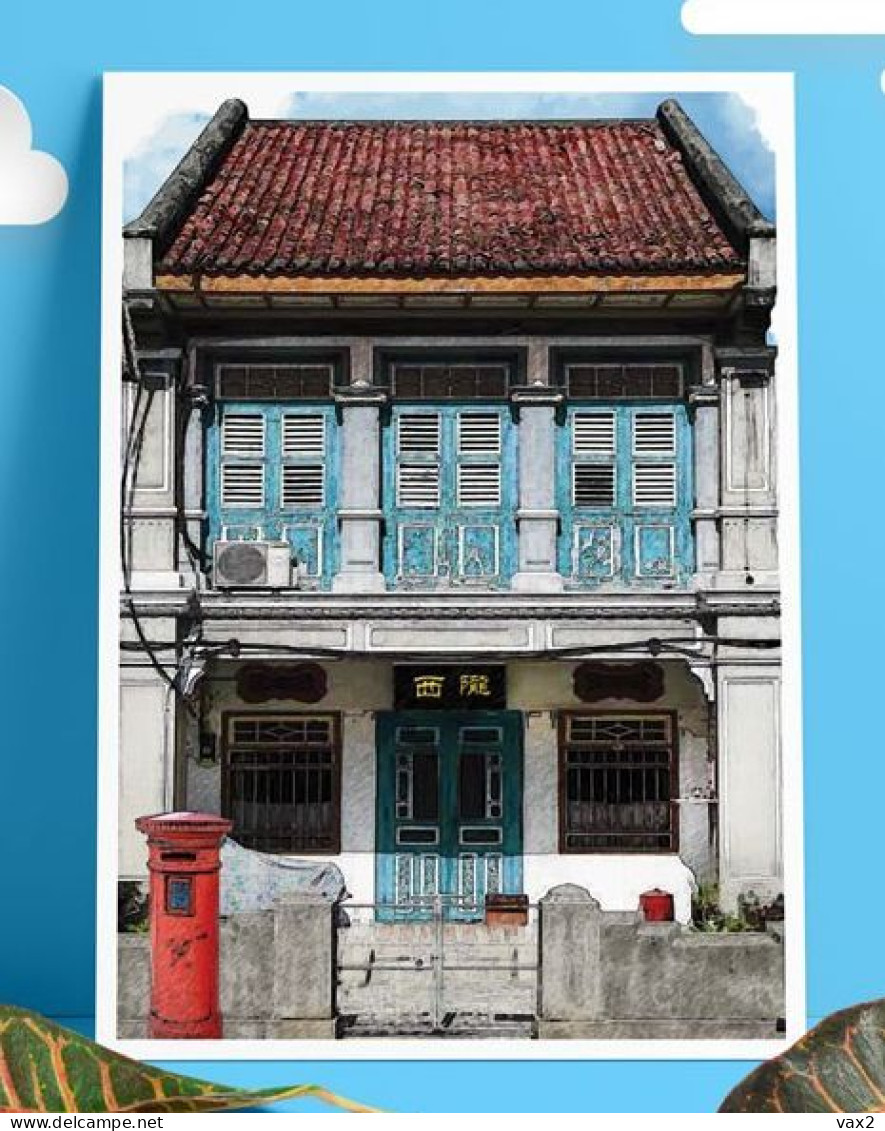 Malaysia Our Shophouse Postcard MINT F4 Mailbox Mail Box Shop House - Malaysia