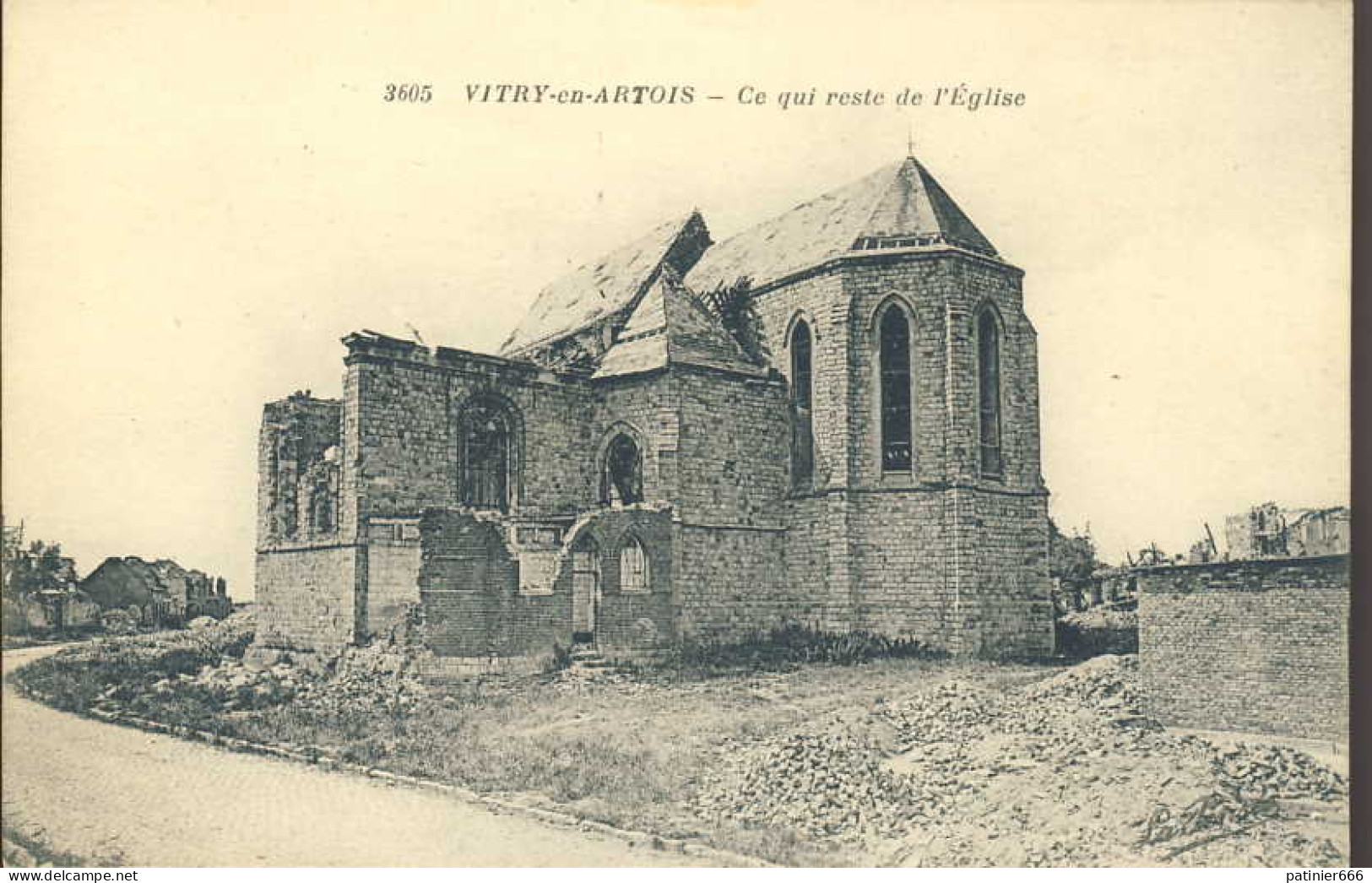 Vitry En Artois Ce Qui Reste De L'eglise - Vitry En Artois