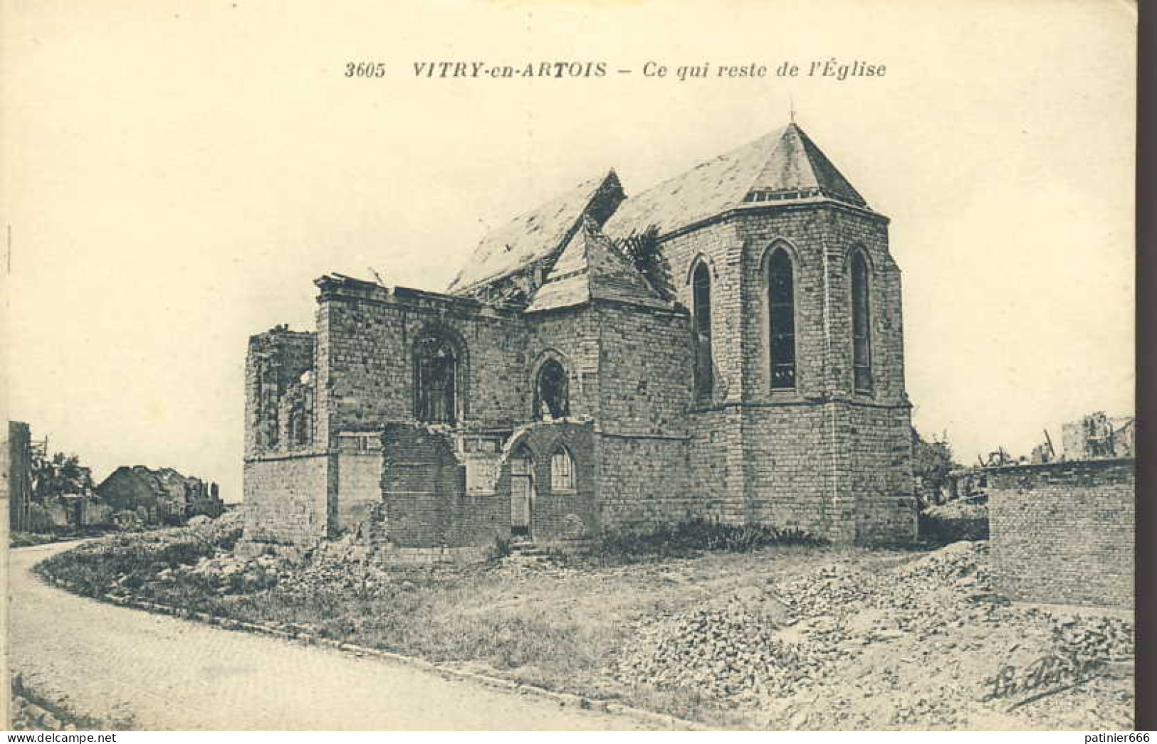 Vitry En Artois Ce Qui Reste De L'eglise - Vitry En Artois