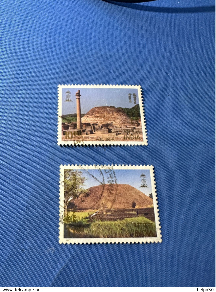 India 1997 Michel 1551-52 Kulturerbe INDEPEX 97 - Oblitérés