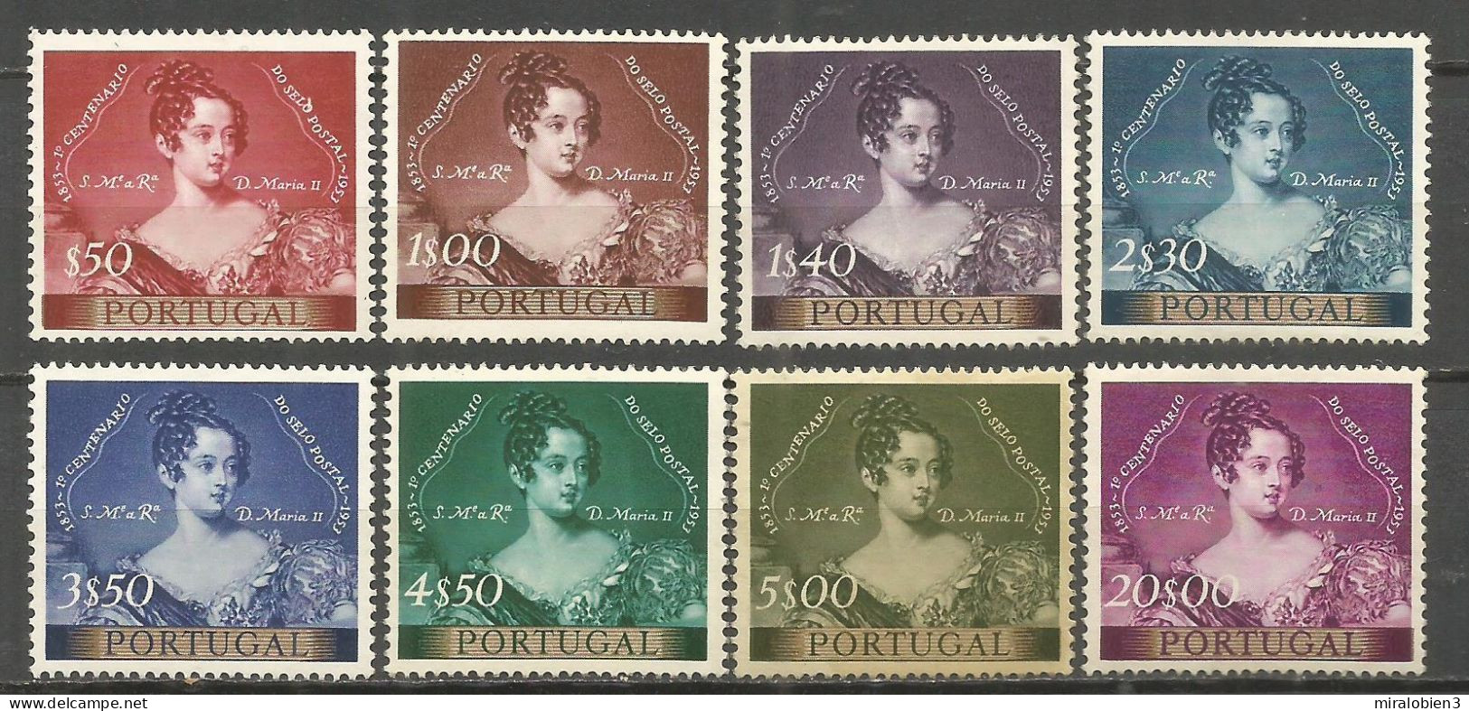 PORTUGAL YVERT NUM. 797/804 ** MUNDIFIL 786/793 ** SERIE COMPLETA SIN FIJASELLOS - Neufs