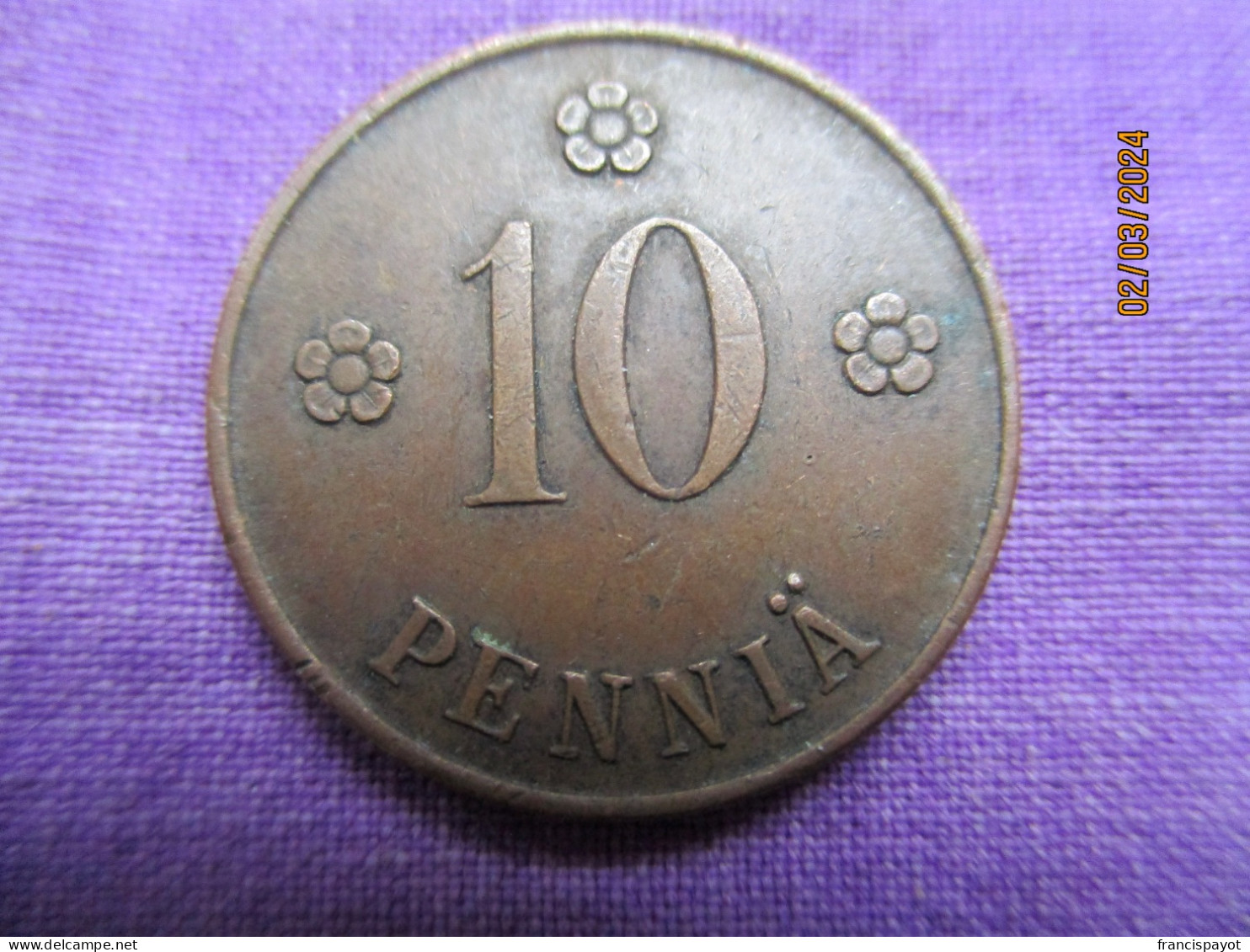 Finland: 10 Pennia 1923 - Finlande