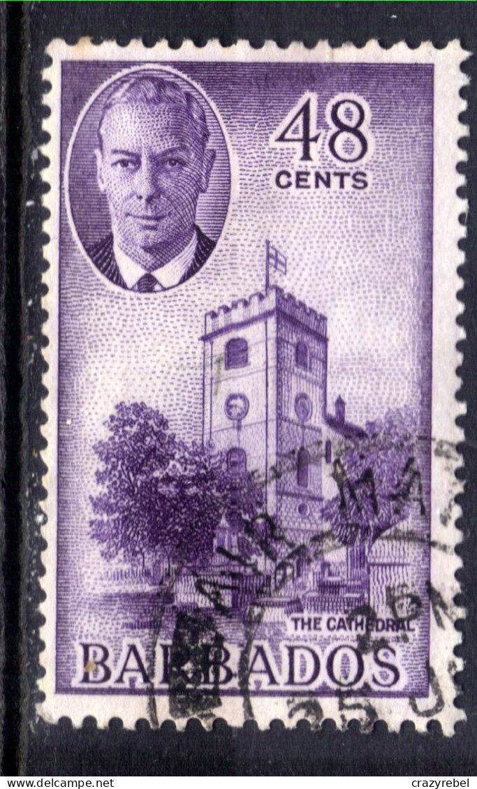 Barbados 1950 KGV1 48ct St Michaels Cathedral Used SG 279  ( J849 ) - Barbades (...-1966)