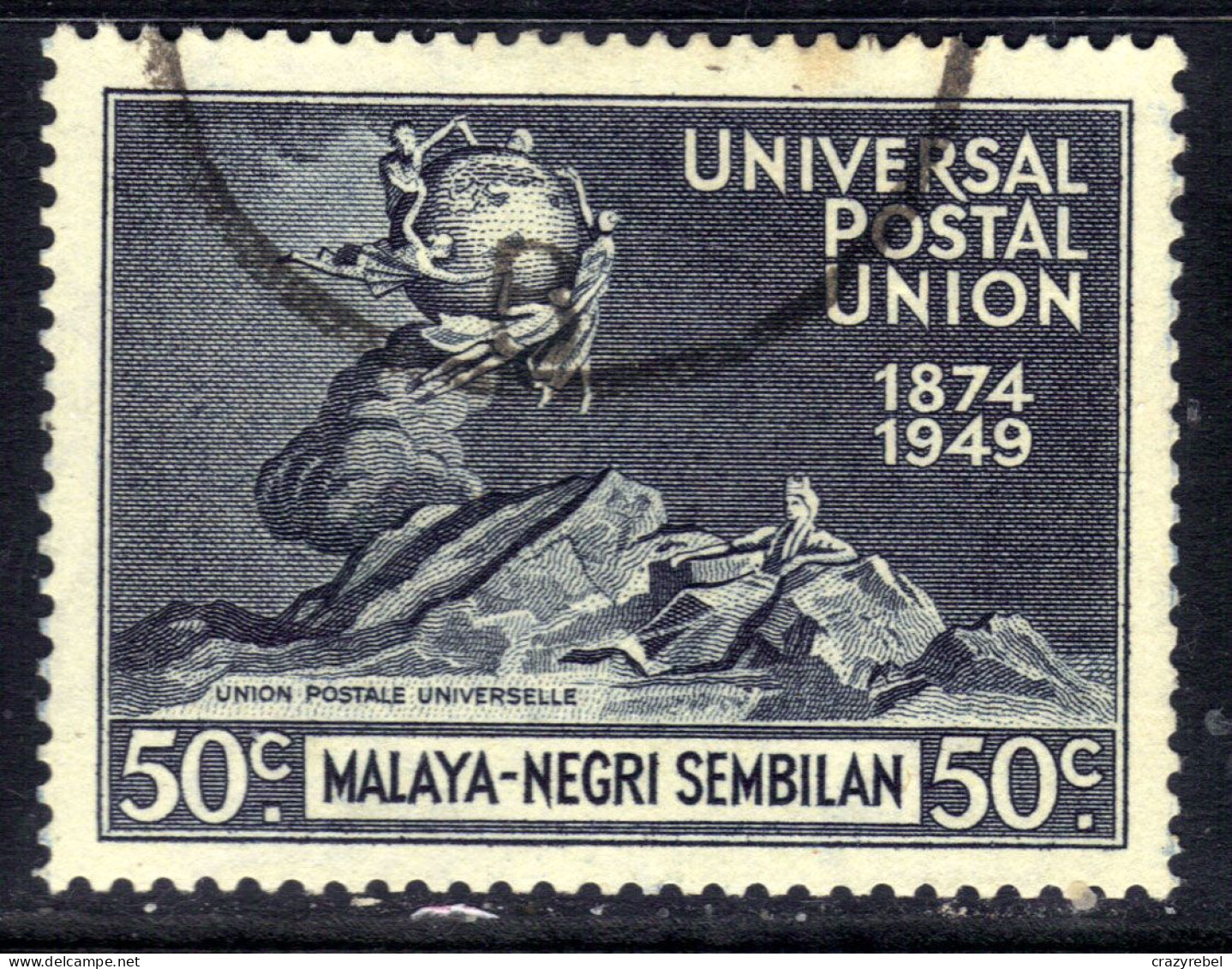 Negri Sembilan Malaya 1949 KGV1  50ct UPU Postal Union Used SG 66 ( F668 ) - Negri Sembilan