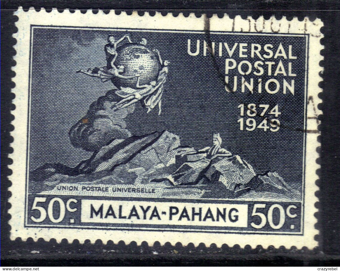 Pehang Malaya 1949 KGV1 50ct UPU Postal Union Used SG 52 ( E1462 ) - Pahang