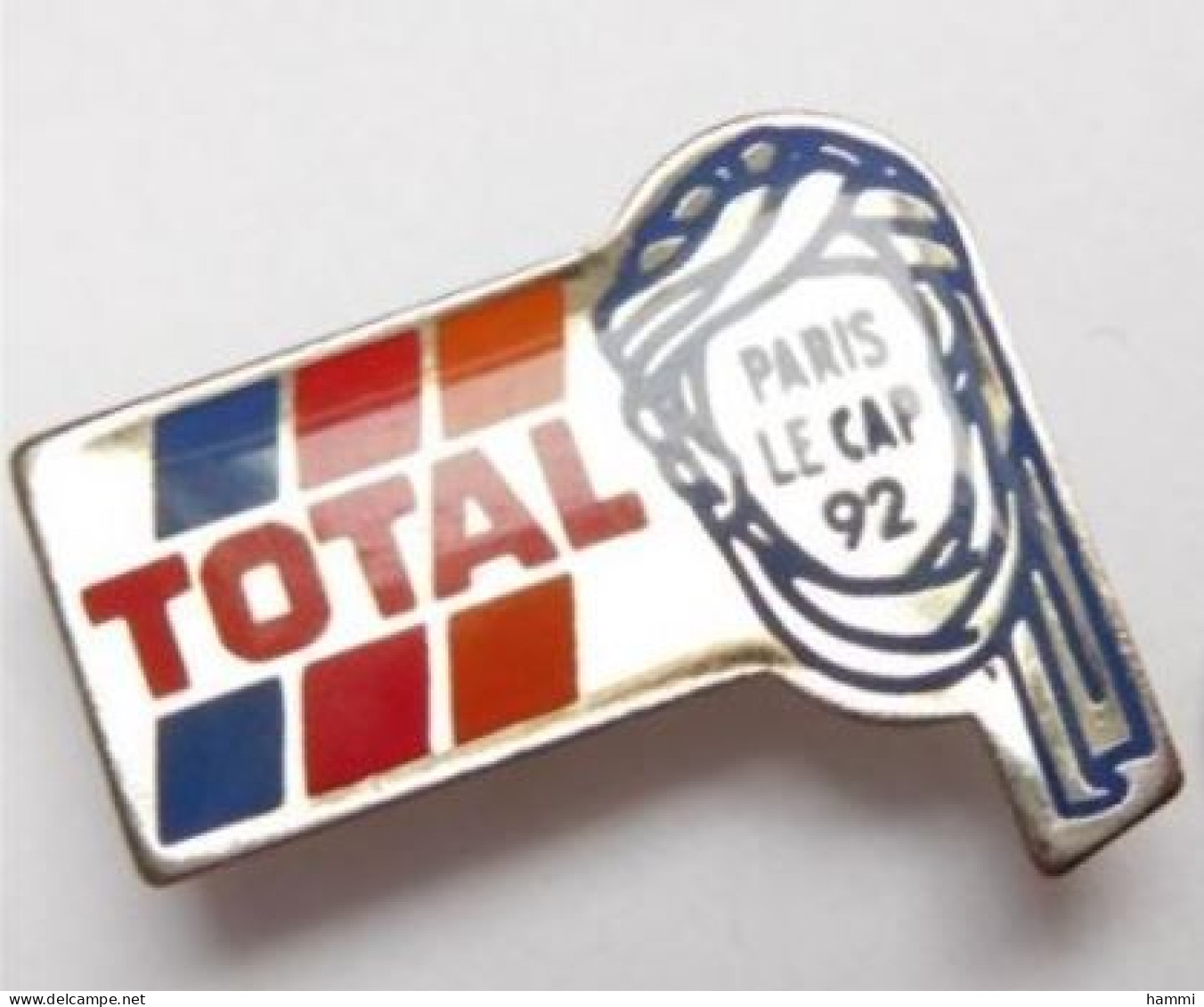 AB315 Pin's Rallye PARIS LE CAP 1992 TOTAL PÉTROLIER Achat Immédiat - Rally