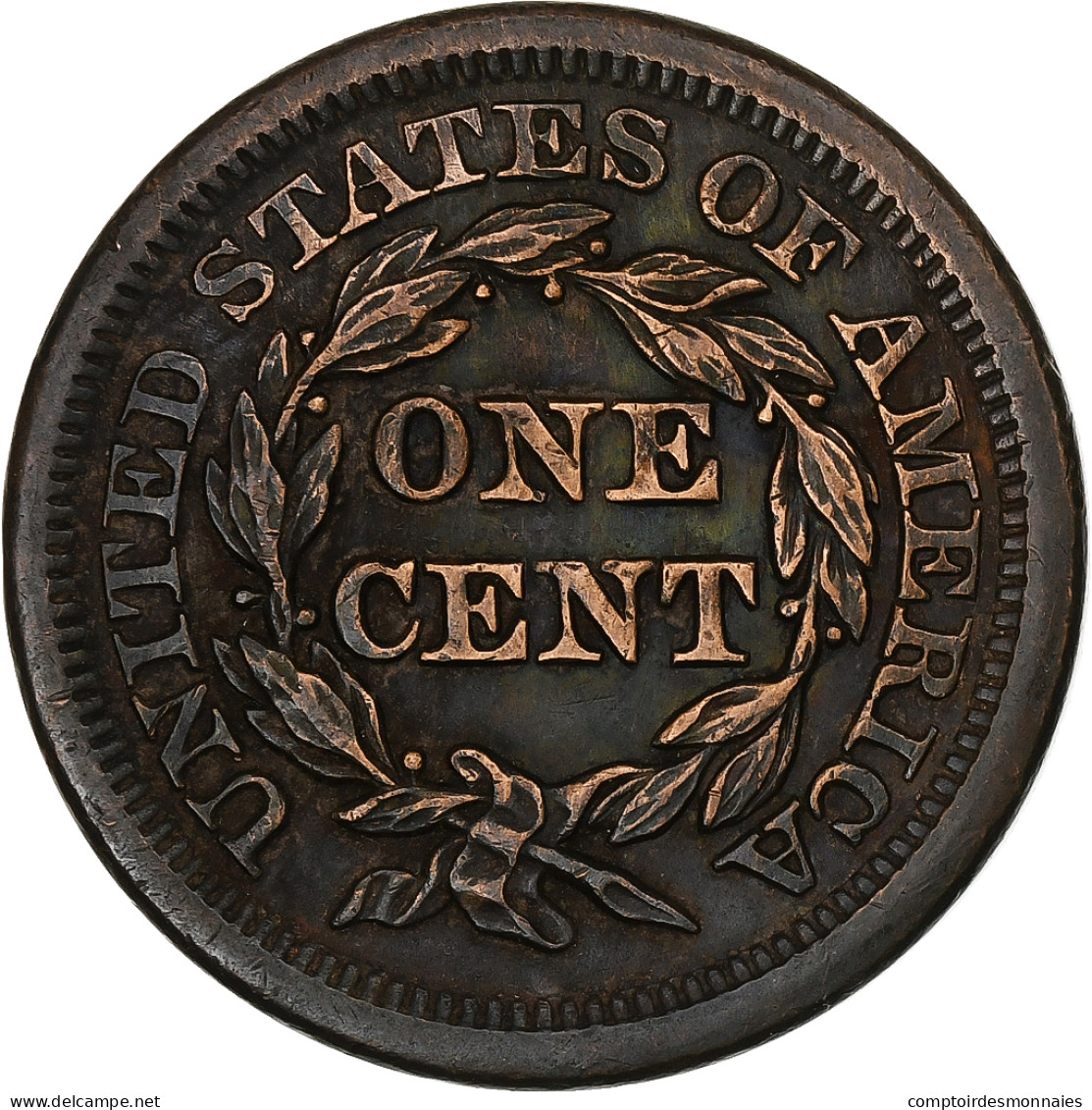 États-Unis, Braided Hair Cent, 1853, Philadelphie, Cuivre, SUP, KM:67 - 1840-1857: Braided Hair