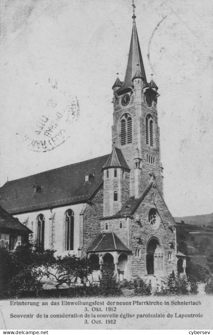 Souvenir De La Consécration De La Nouvelle église Paroissiale De LAPOUTROIE - Lapoutroie