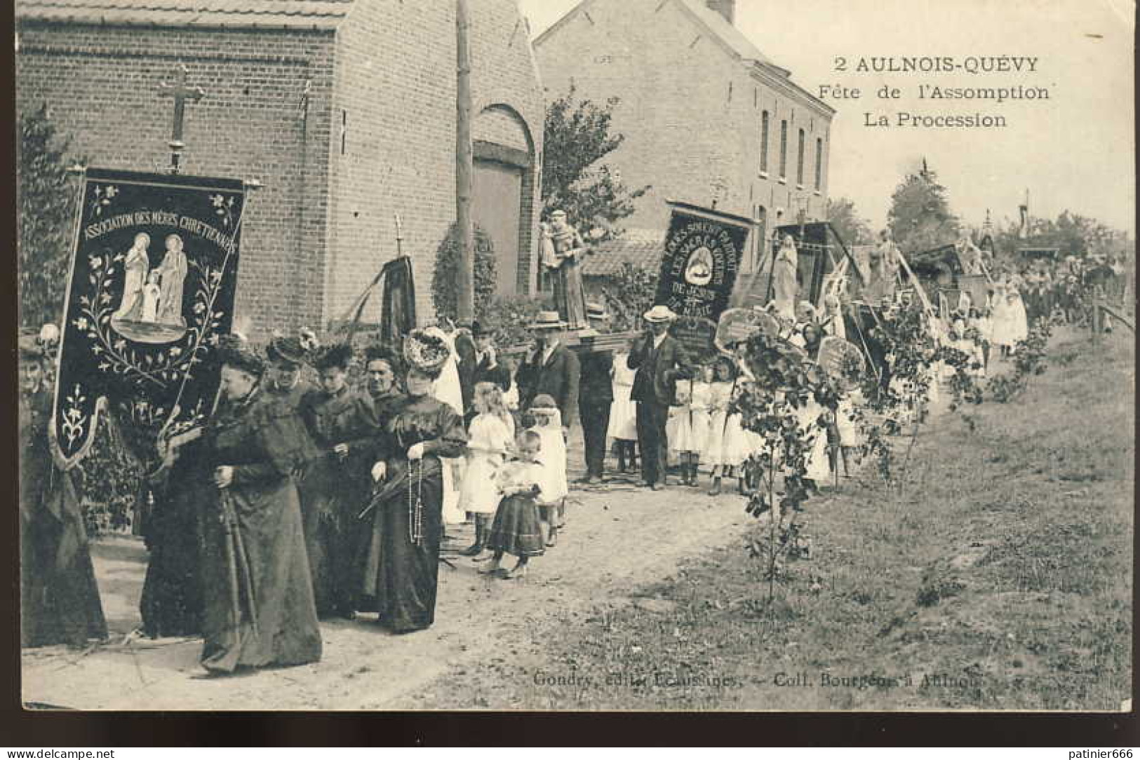 Aulnois Quevy Fete De L'assomption La Procession - Quevy