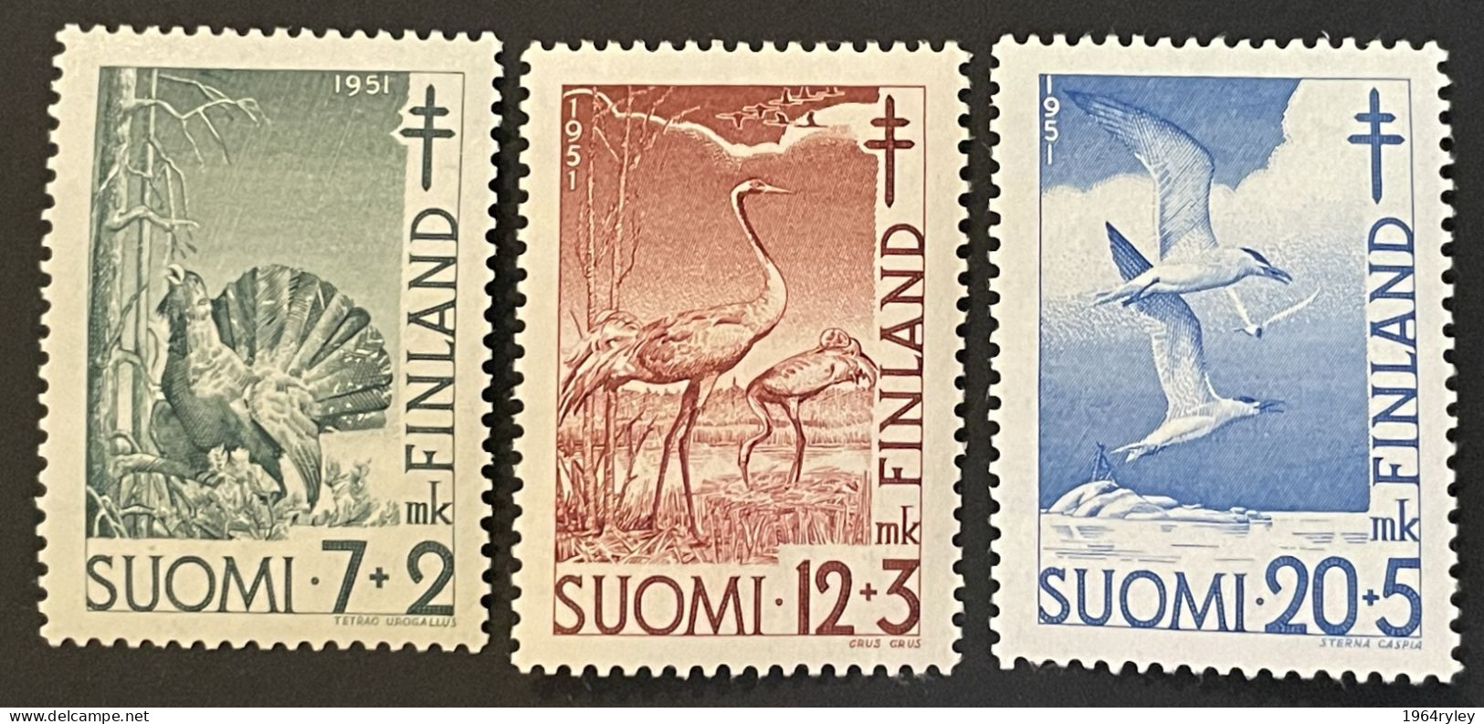 FINLAND  - MH* - 1951 - # 379/381 - Unused Stamps