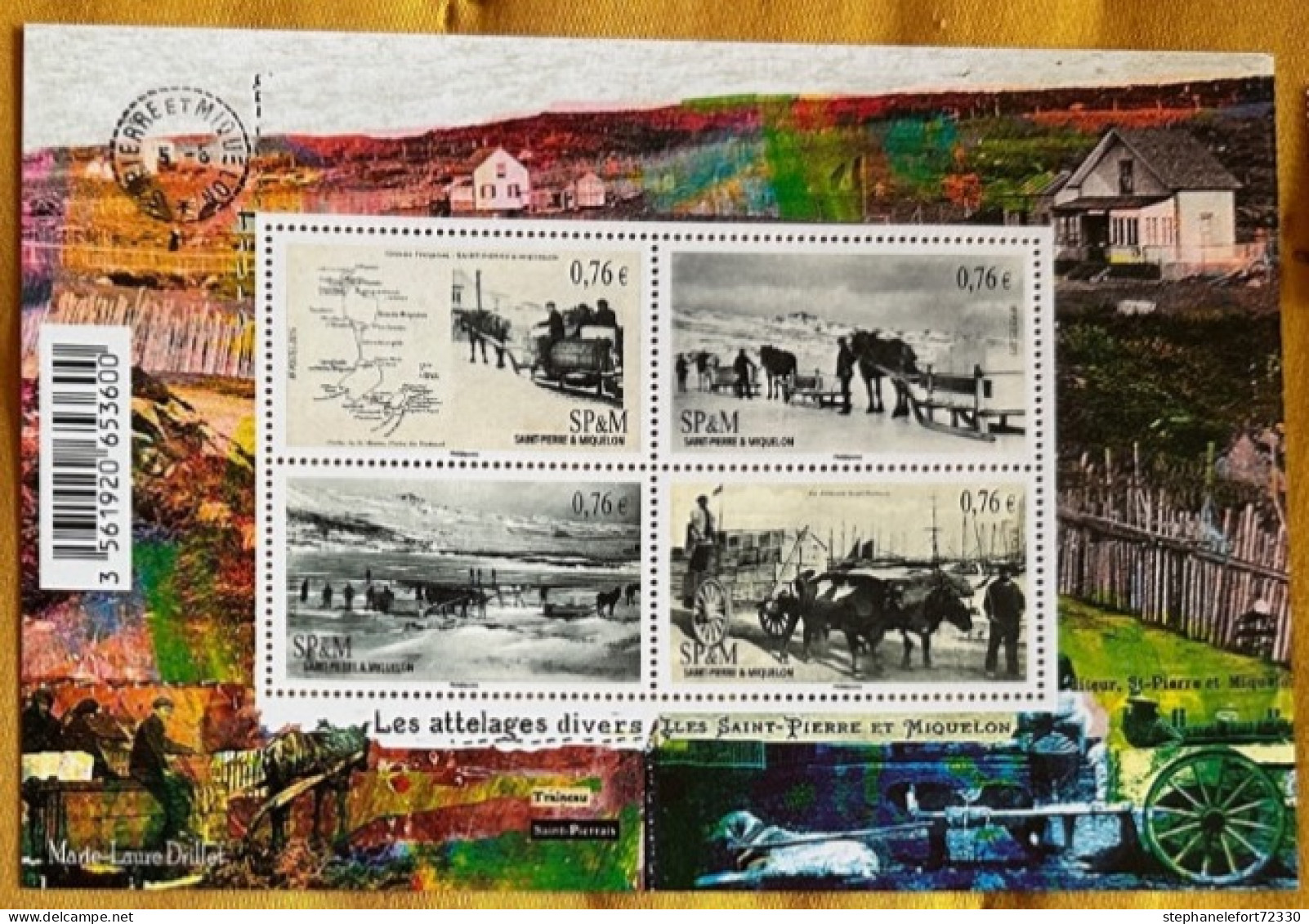 Saint Pierre Et Miquelon 2015  - Bloc Les Attelages Divers - Blocks & Sheetlets