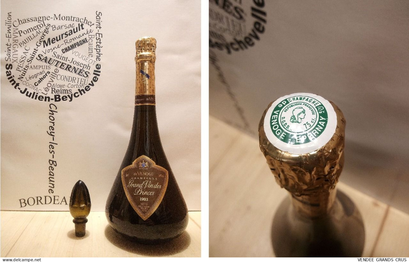 Champagne De Venoge 1993 - Cuvée Grand Vin Des Princes - 75 Cl - Blanc - Champagne & Sparkling Wine