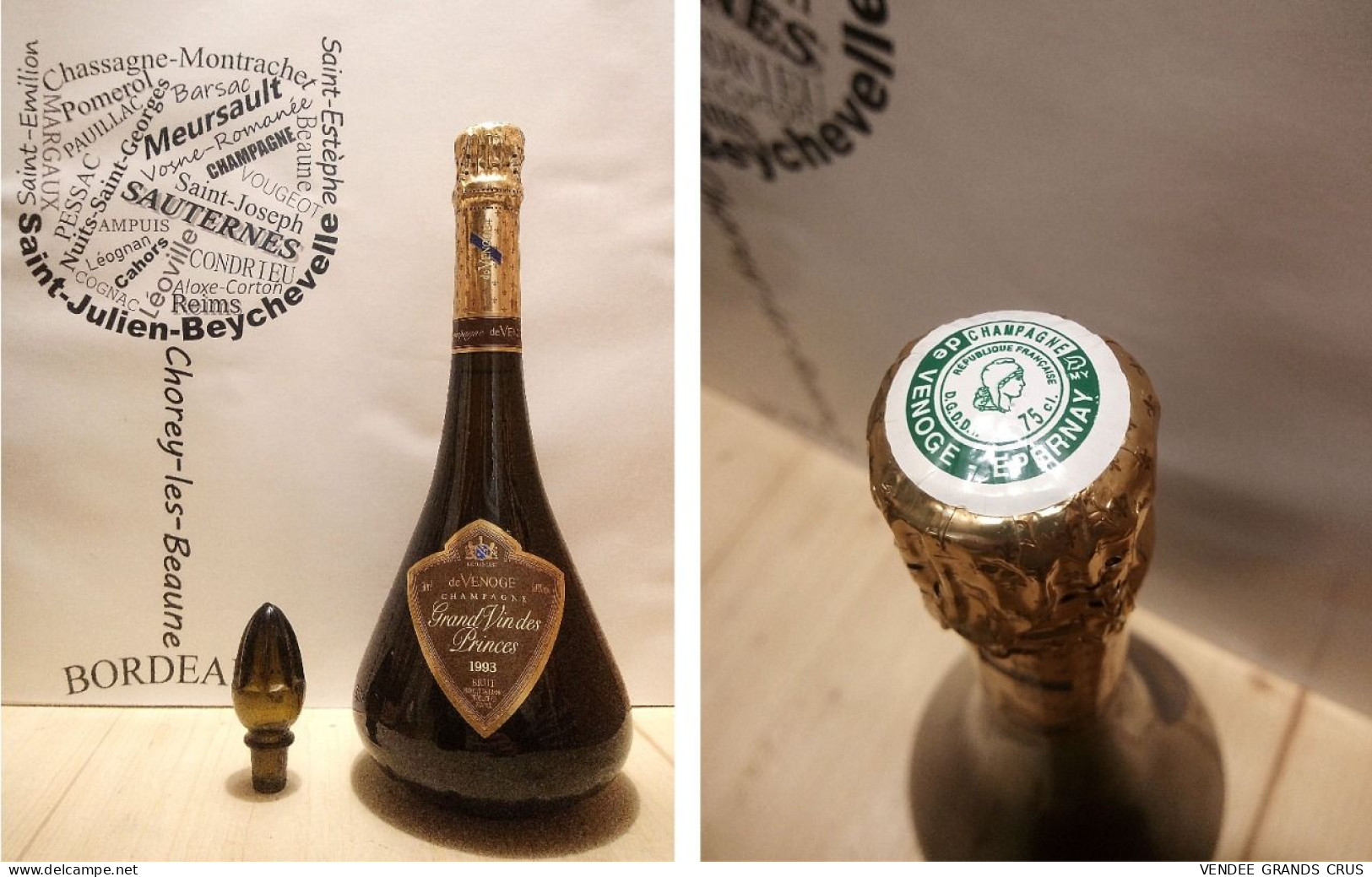 Champagne De Venoge 1993 - Cuvée Grand Vin Des Princes - 75 Cl - Blanc - Champagner & Sekt
