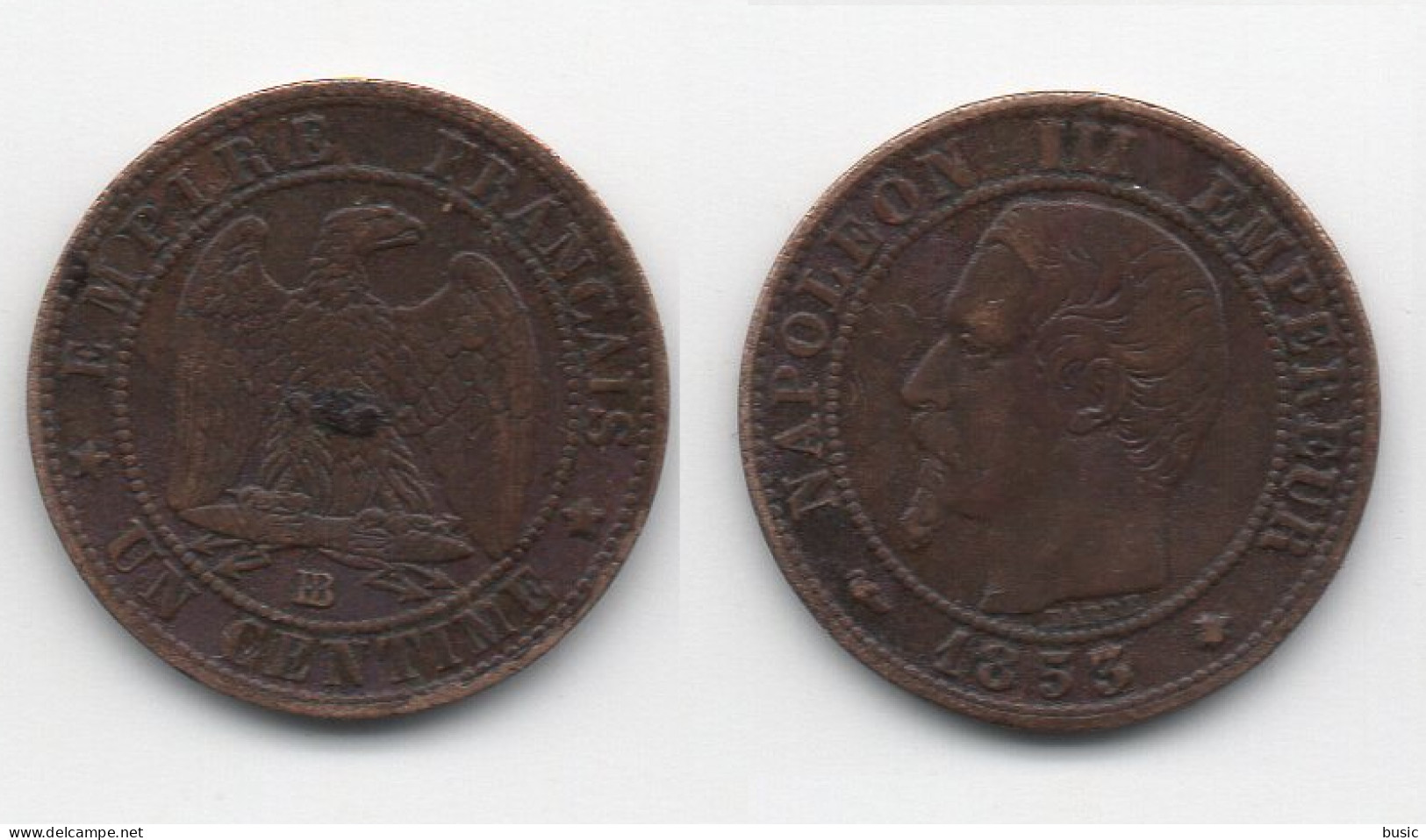 + FRANCE   + 1 CENTIME 1853 BB   + - 1792-1975 Convention (An II – An IV)