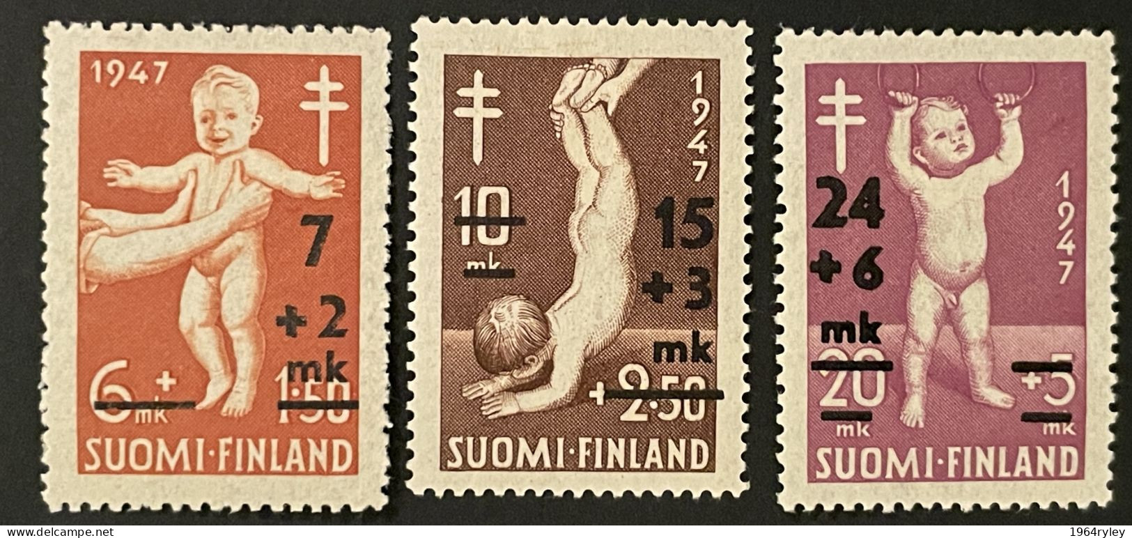 FINLAND  - MH* - 1948 - # 338/340 - Unused Stamps