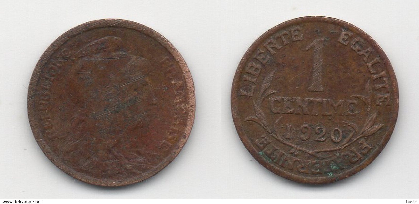 + FRANCE   + 1 CENTIME 1920 + - 1792-1975 Convention (An II – An IV)