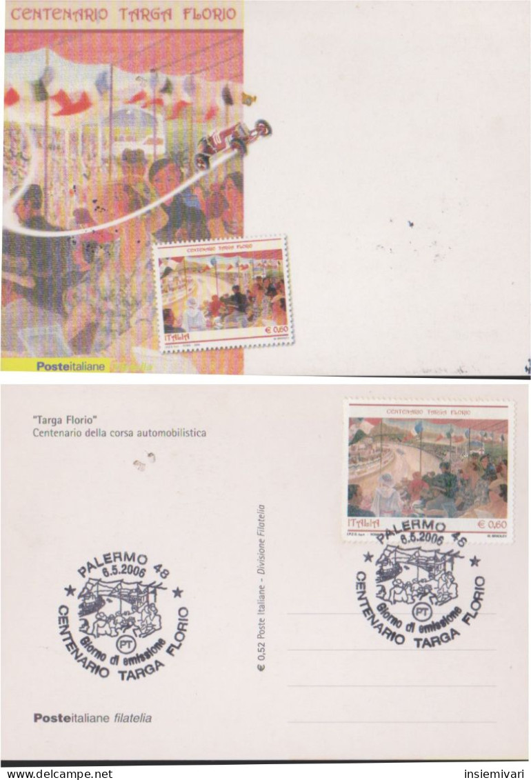 AUTOMOBILISMO TARGA FLORIO  EDIZIONE DEL CENTENARIO 2006.ANNULLO FDC. - 2001-10: Storia Postale