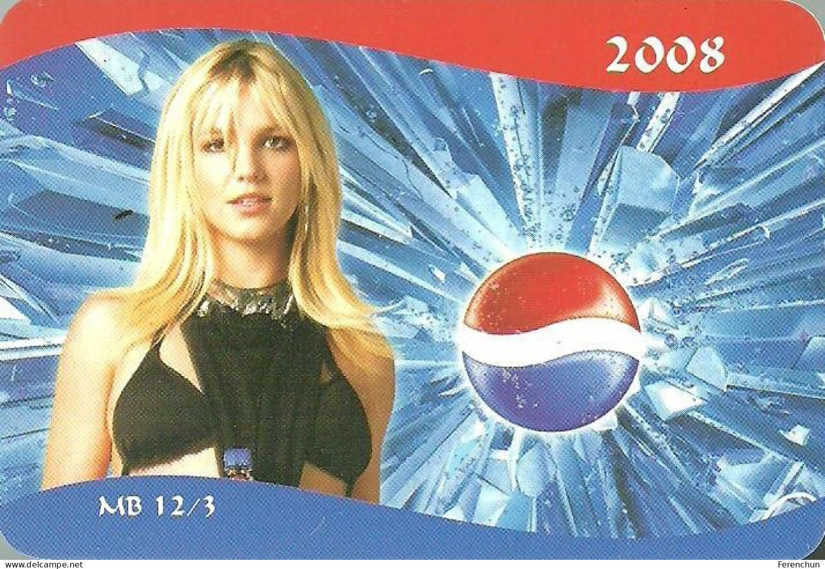 PEPSI COLA SOFT DRINK ROCK & ROLL POP SINGER MUSIC FOOTBALL SOCCER SURFING SPORT GLADIATOR CALENDAR MB 2008 1-12 Hungary - Tamaño Pequeño : 2001-...