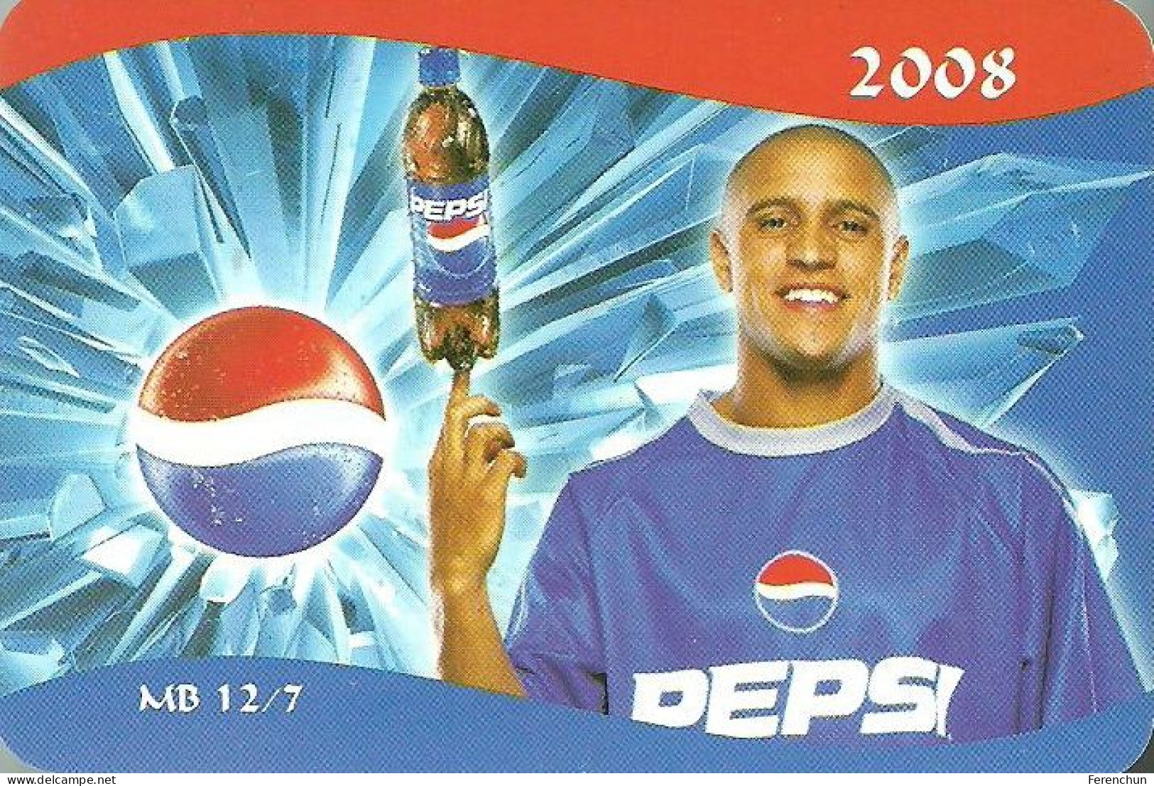 PEPSI COLA SOFT DRINK ROCK & ROLL POP SINGER MUSIC FOOTBALL SOCCER SURFING SPORT GLADIATOR CALENDAR MB 2008 1-12 Hungary