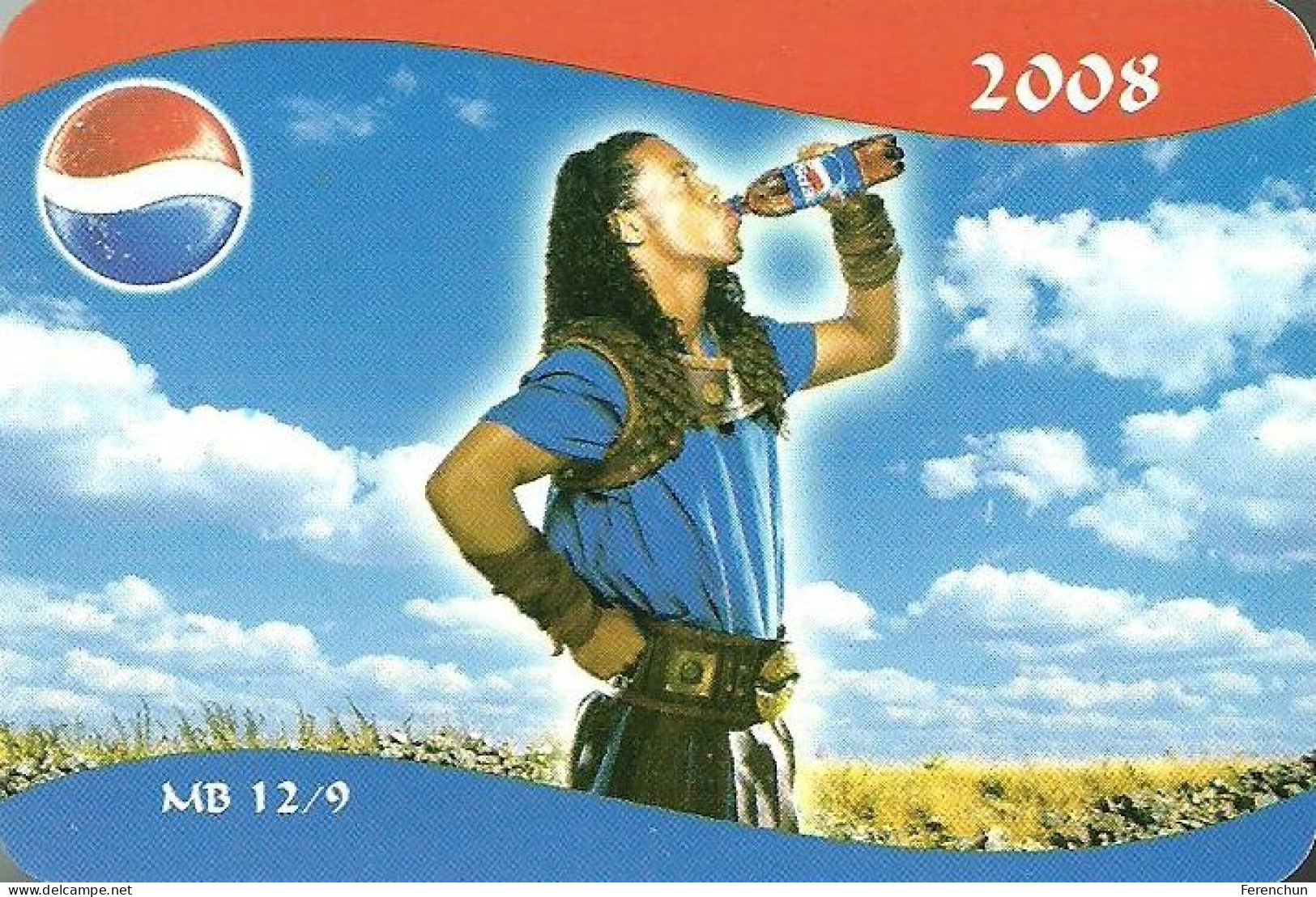 PEPSI COLA SOFT DRINK ROCK & ROLL POP SINGER MUSIC FOOTBALL SOCCER SURFING SPORT GLADIATOR CALENDAR MB 2008 1-12 Hungary