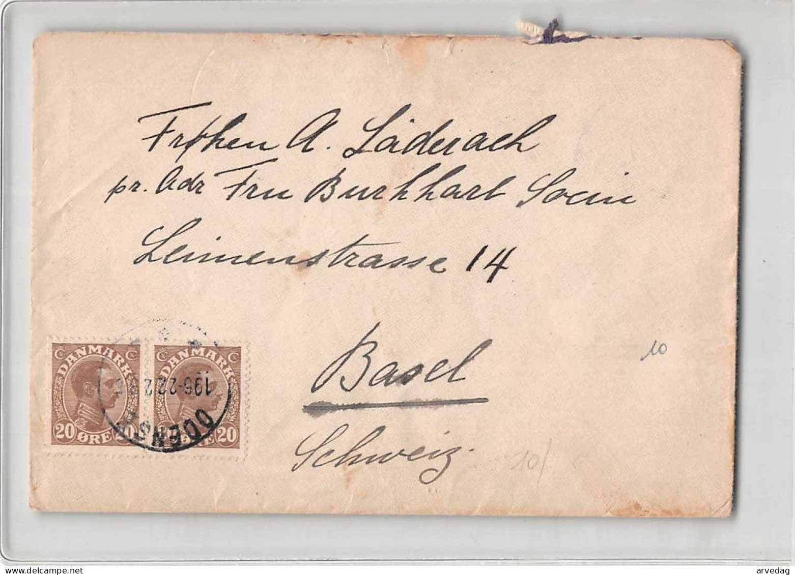 16249 DANMARK ODENSE TO BASEL - Covers & Documents