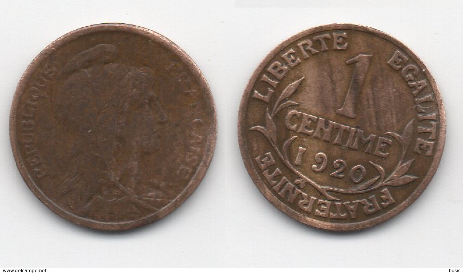 + FRANCE   + 1 CENTIME 1920 + - 1792-1975 Convention (An II – An IV)