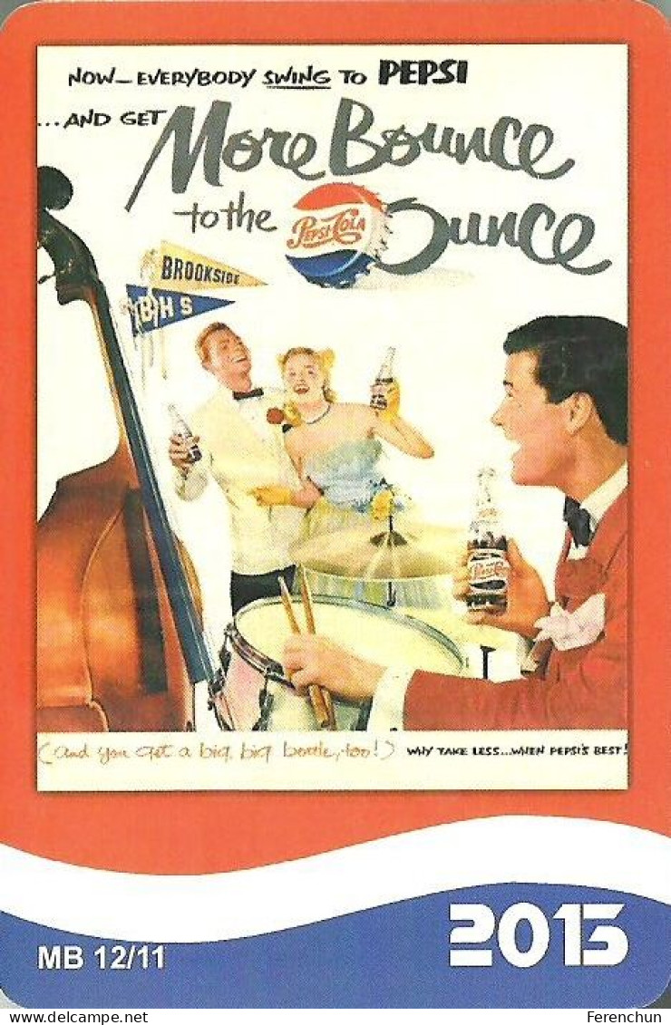 PEPSI COLA SOFT DRINK GOLF SPORT BEACH CHRISTMAS XMAS DOUBLE BASS DRUM CYMBAL MUSIC * CALENDAR * MB 2013 1-12 * Hungary