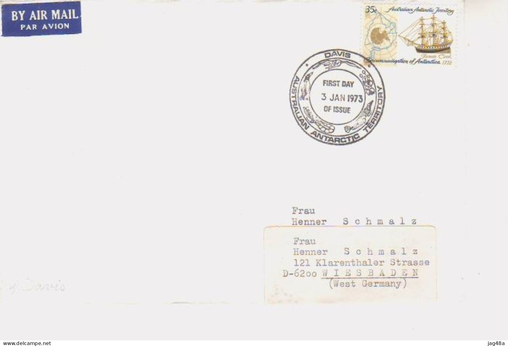 AUSTRALIA. 1977/A-A-T. - Davis, Envelope/first Day Of Issue. - Lettres & Documents