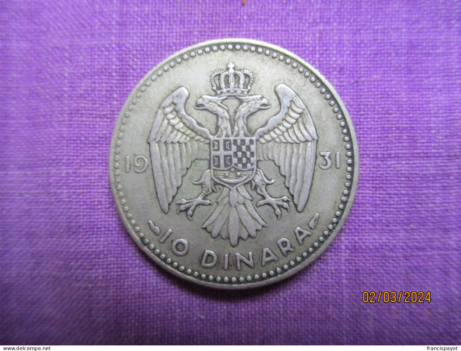 Serbie (Yougoslavie) 10 Dinar 1931 - Serbia