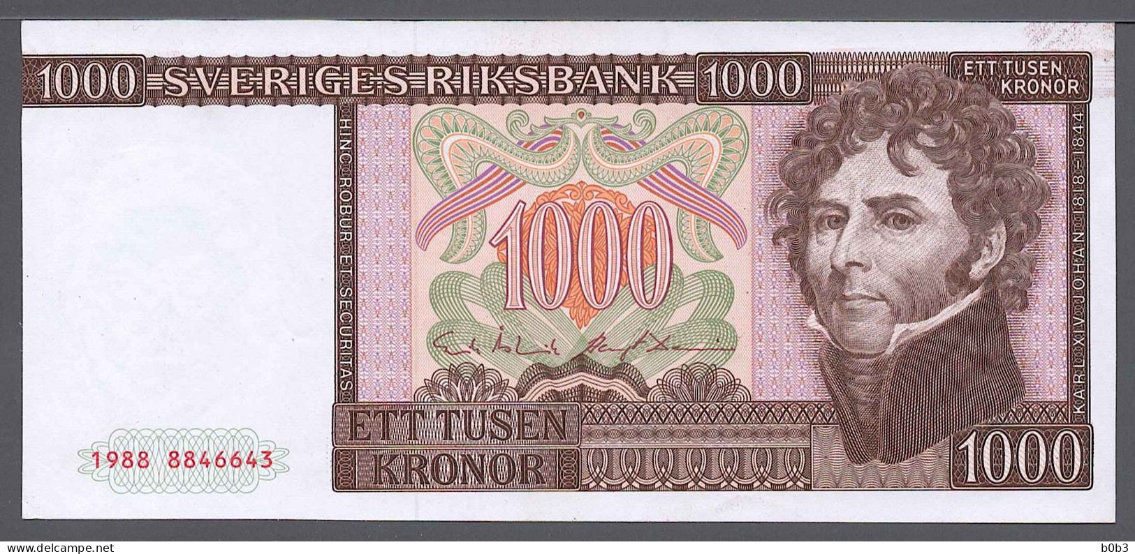 Sweden Svezia Suède Schweden 1988 1000 Kronor Pick 55b7 UNC - Svezia