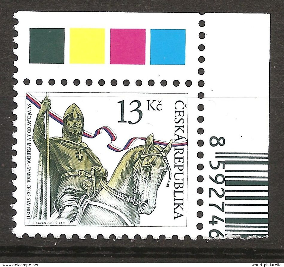 République Tchèque 2013 N° 684 ** Courant, Saint Venceslas 1er, Bohême, Souverain, Statue, Cheval, Prague, Chevalier Roi - Unused Stamps