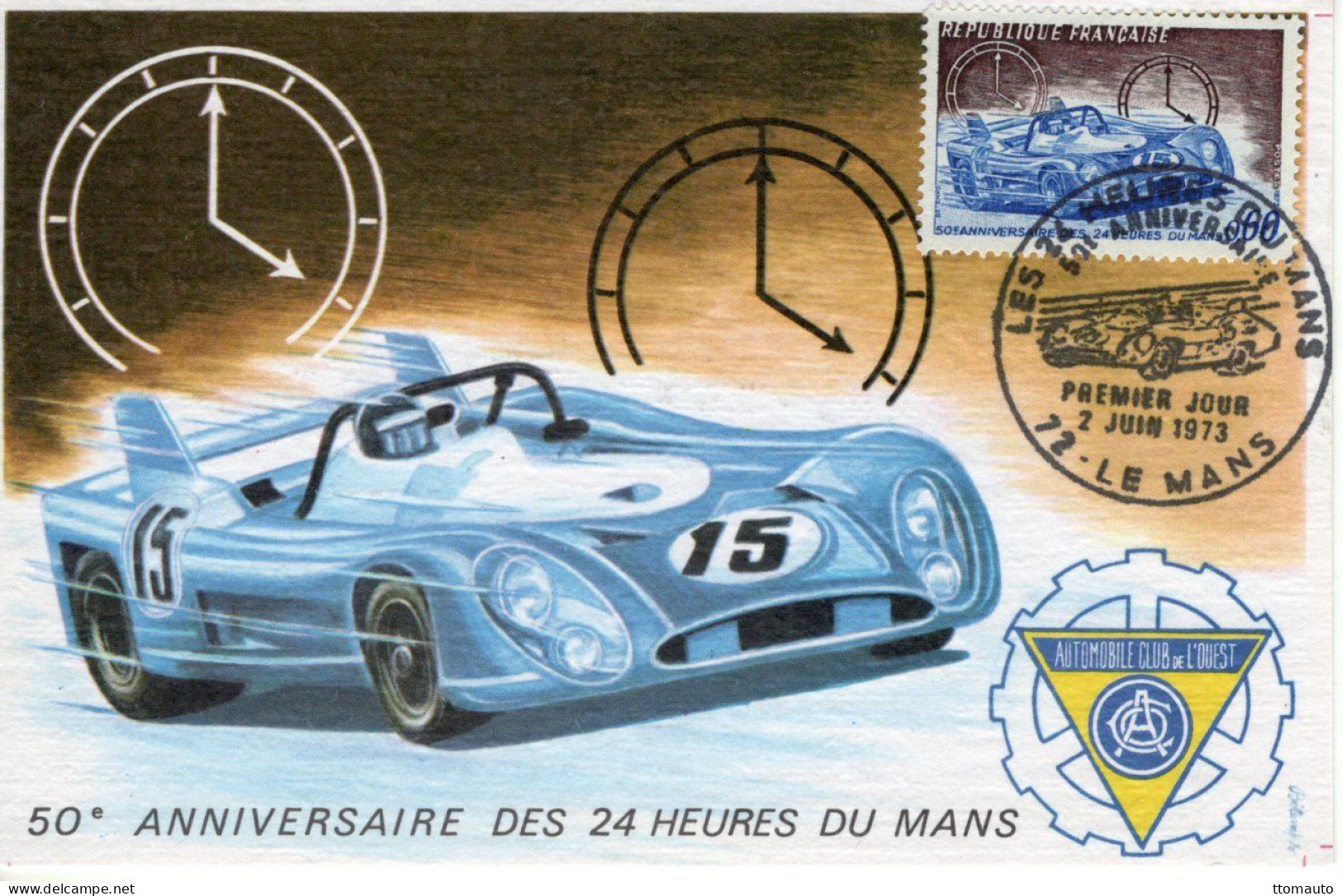 France  Carte Maximum - Les 24 Heures Du Mans  - Matra-Simca 630 -  Prémier Jour Carte Maxi - Auto's