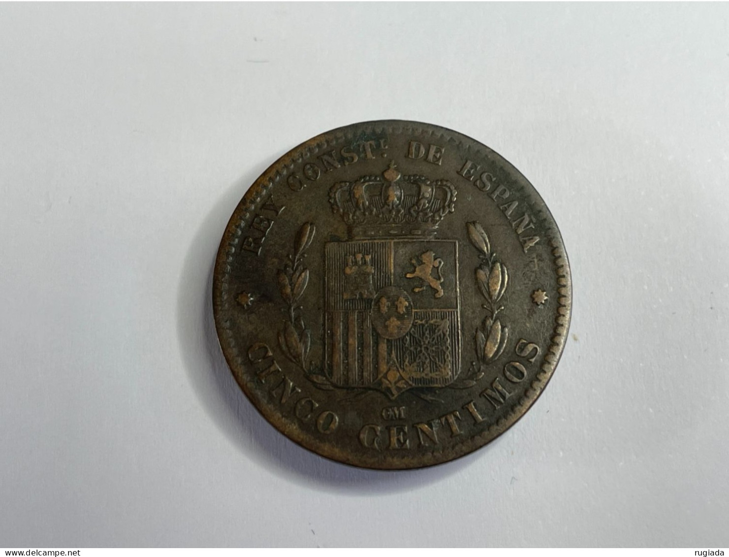 1879 Spain 5 Centimos, VF Very Fine - Andere & Zonder Classificatie