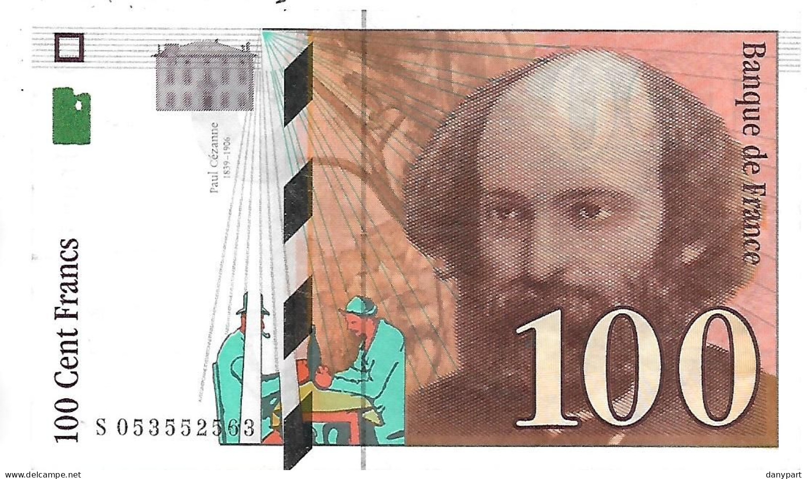 FRANCE 100F CEZANNE BILLET ÉMIS EN 1998 TRES BEL ETAT VOIR 2 SCANS - 100 F 1997-1998 ''Cézanne''