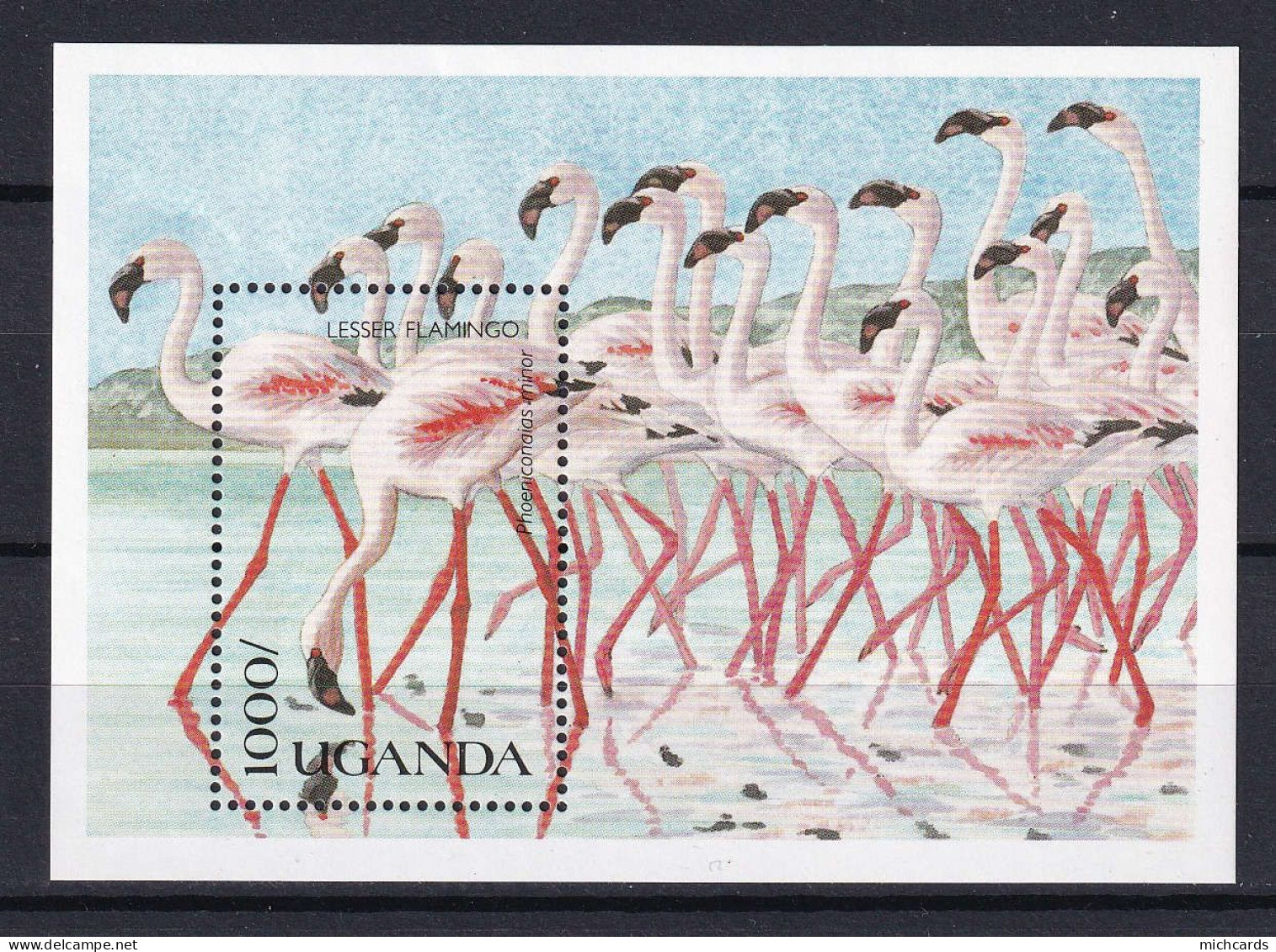 165 OUGANDA 1990 - Y&T BF 115 - Oiseau Echassier Flamant Rose - Neuf ** (MNH) Sans Charniere - Ouganda (1962-...)