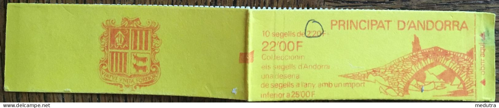 Andorre Carnet 366  De 1988 NEUF* Avec 5 Timbres - Booklets