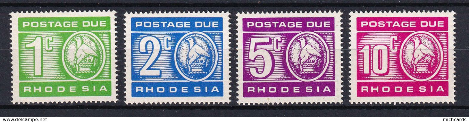 165 RHODESIE 1970 - Y&T Taxe 17/20 - Oiseau - Neuf ** (MNH) Sans Charniere - Rhodesia (1964-1980)