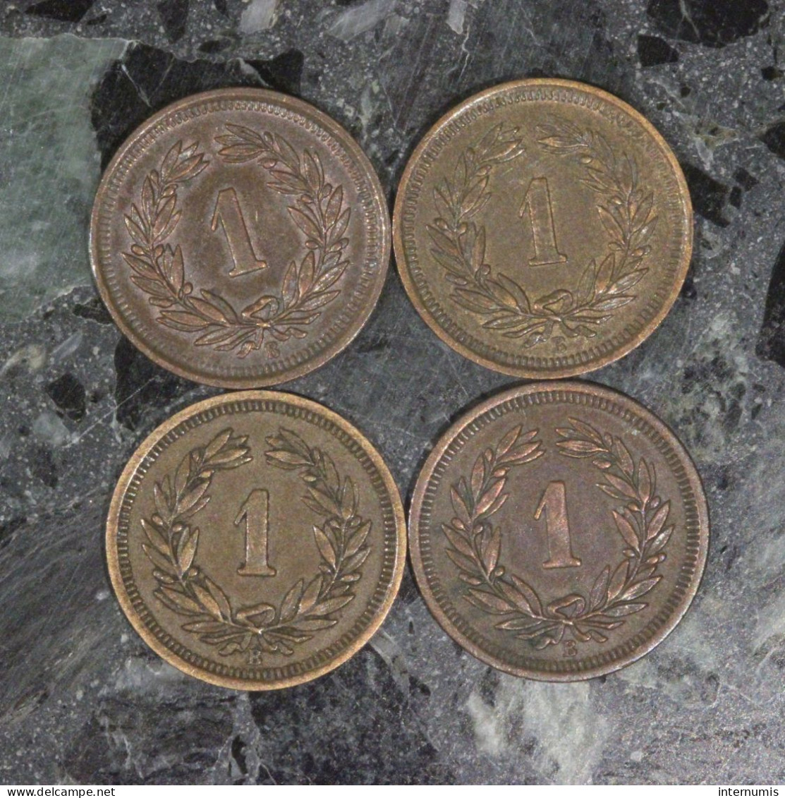 Suisse / Switzerland LOT (4) : 1 Centime 1905, 1907, 1930 & 1932 (Pas Commun / Scarce) - Mezclas - Monedas