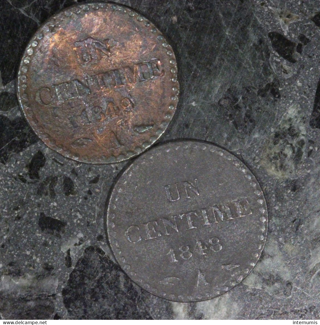 France LOT (2) : 1 Centime 1848 & 1849 Dupré - Lots & Kiloware - Coins