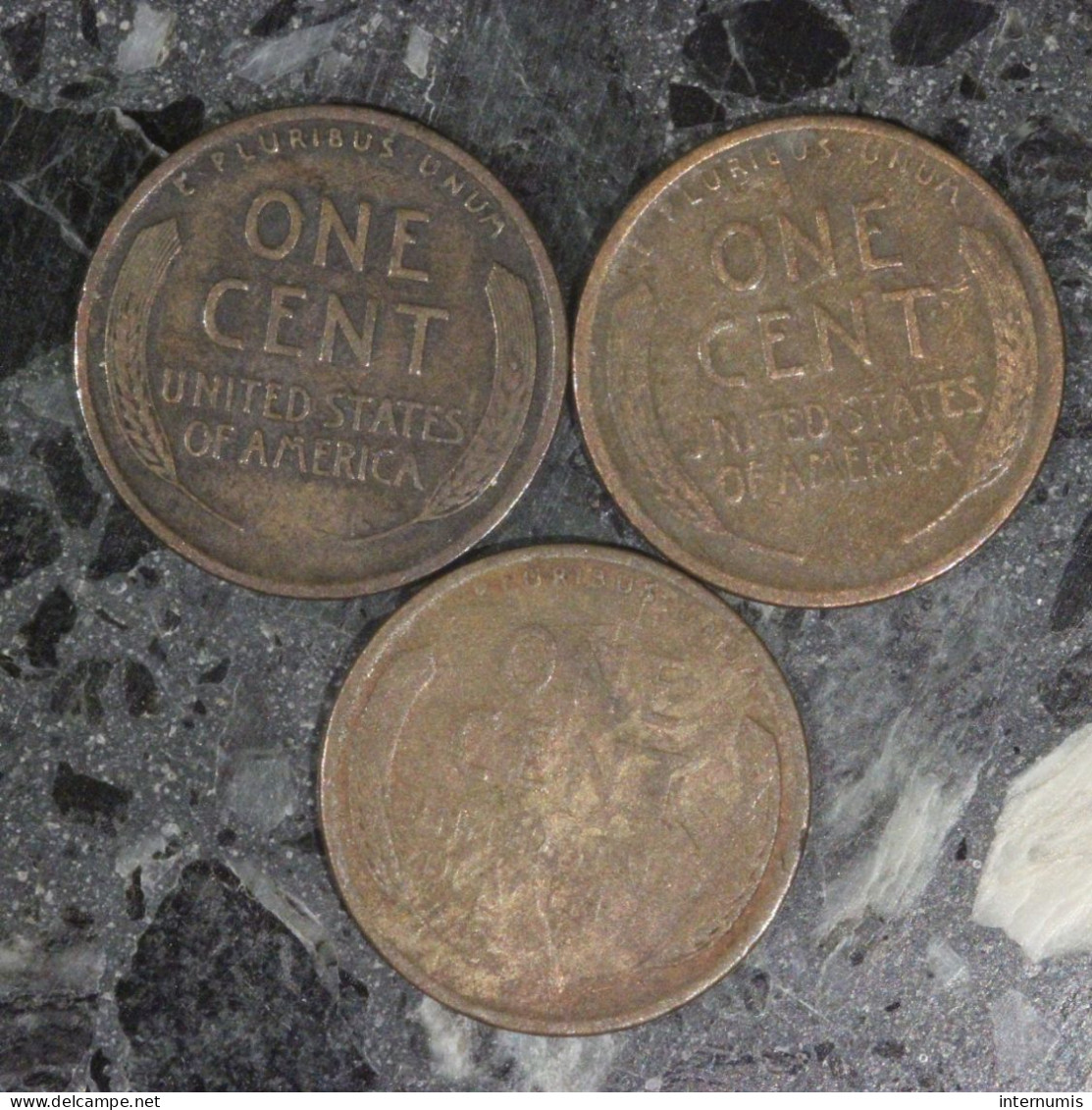 Etats-Unis / USA LOT (3) : 1 Cents 1909, 1916 & 1920 - Lincoln - Kiloware - Münzen