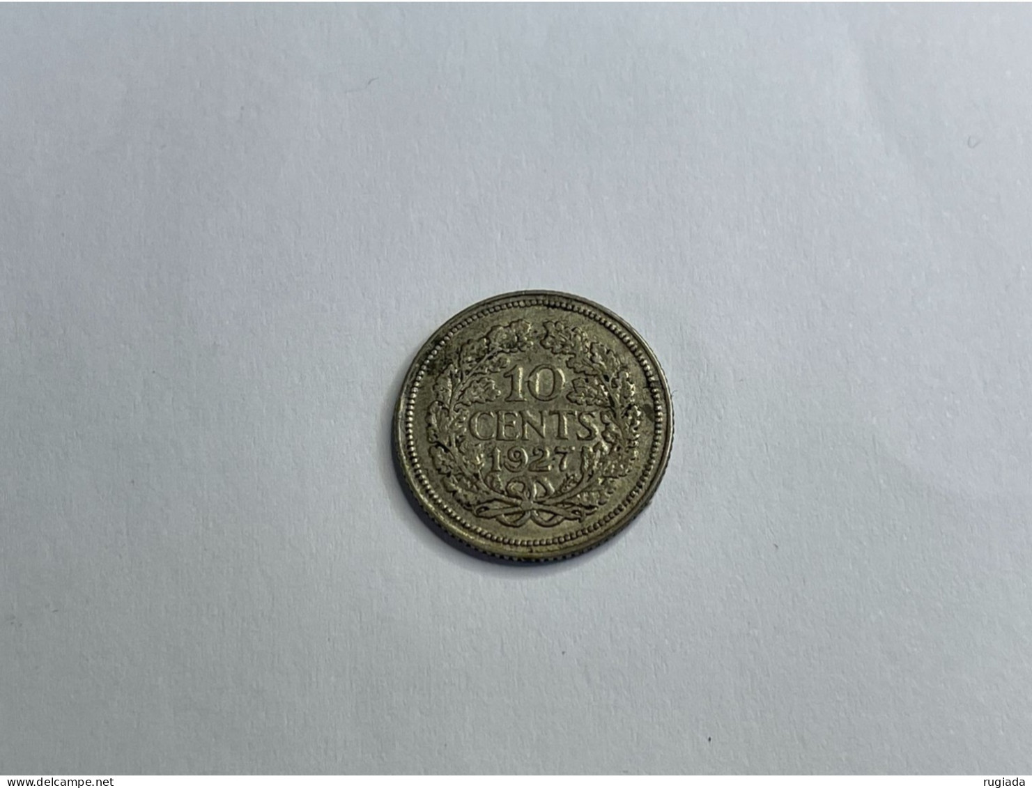 1927 Netherlands 10 Cents, Silver, VF Very Fine - 10 Cent