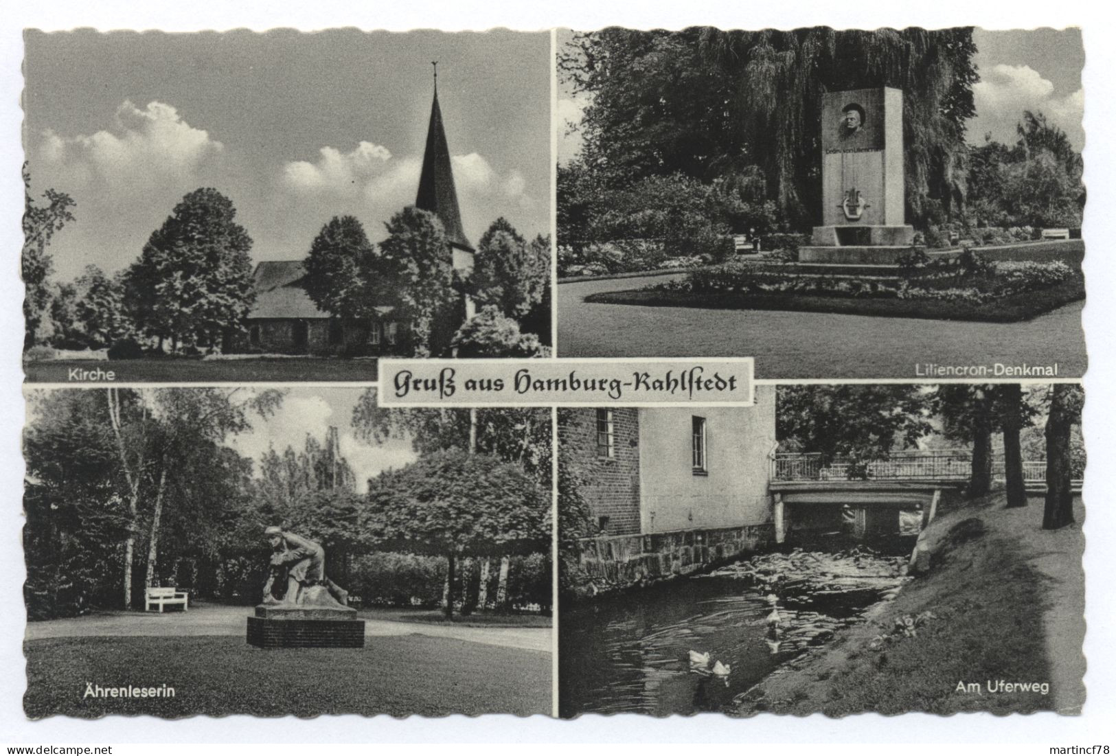 2000 Hamburg Rahlstedt Gruß Aus Kirche Liliencron-Denkmal Ährenleserin Am Uferweg - Wandsbek