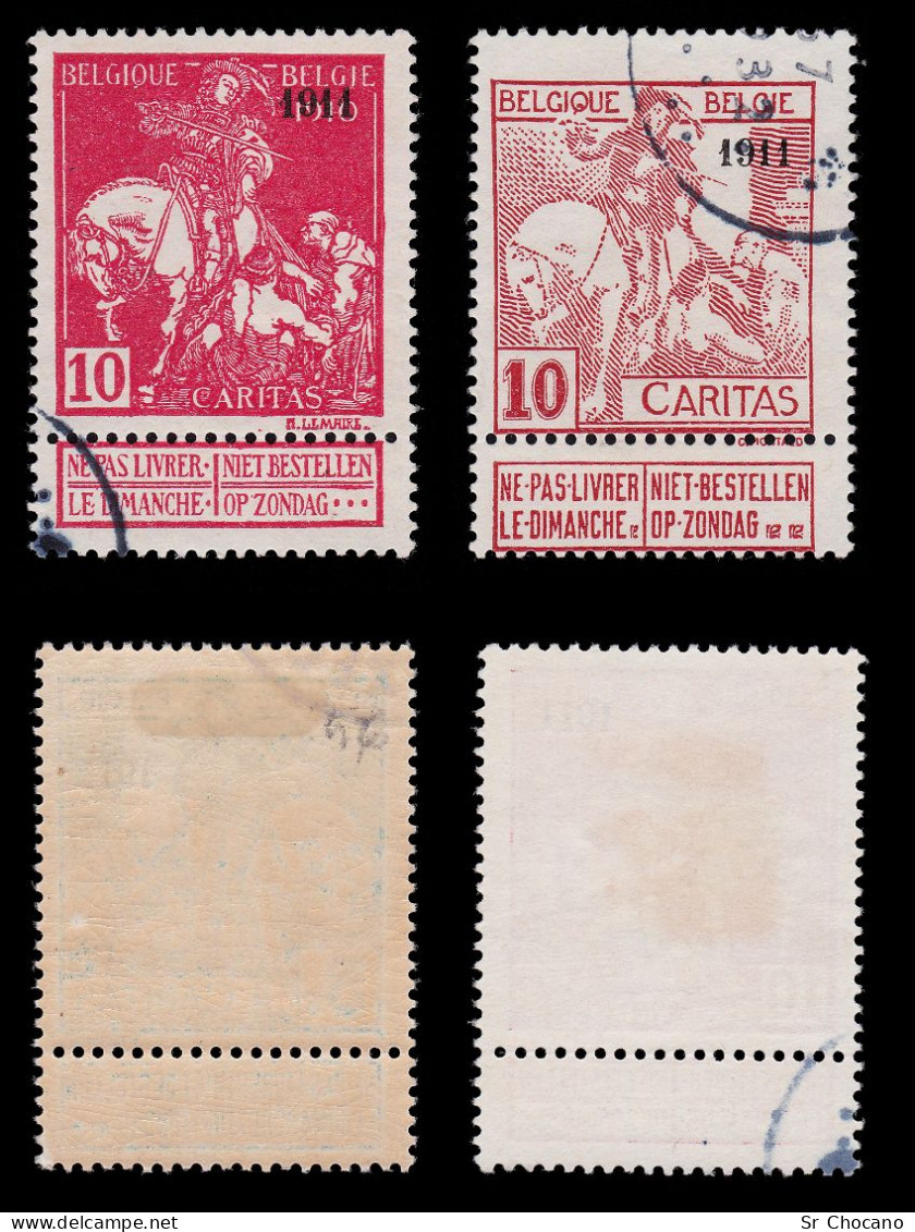 BELGIUM STAMPS.St. Martin.1911 NOS.SCOTT B9-B16.USED - 1910-1911 Caritas