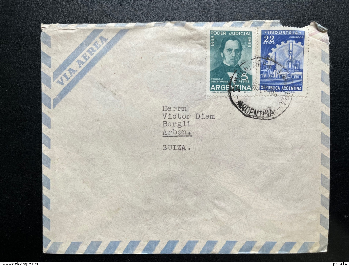 ENVELOPPE ARGENTINE / BUENOS AIRES POUR ARBON SUISSE / 1963 - Briefe U. Dokumente