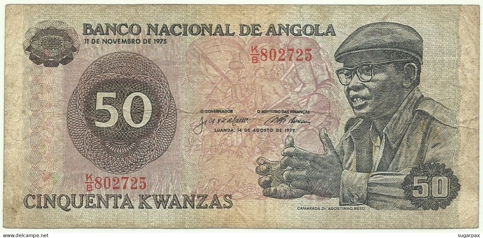 Angola - 50 Kwanzas - 14.08.1979 - Pick 114 - Série K/B - Agostinho Neto - Angola