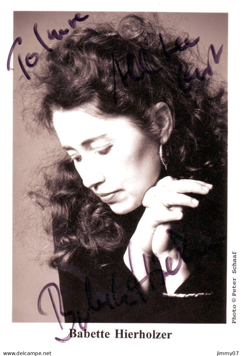 Babette Hierholzer (12x18 Cm)  Original Dedicated Photo - Singers & Musicians