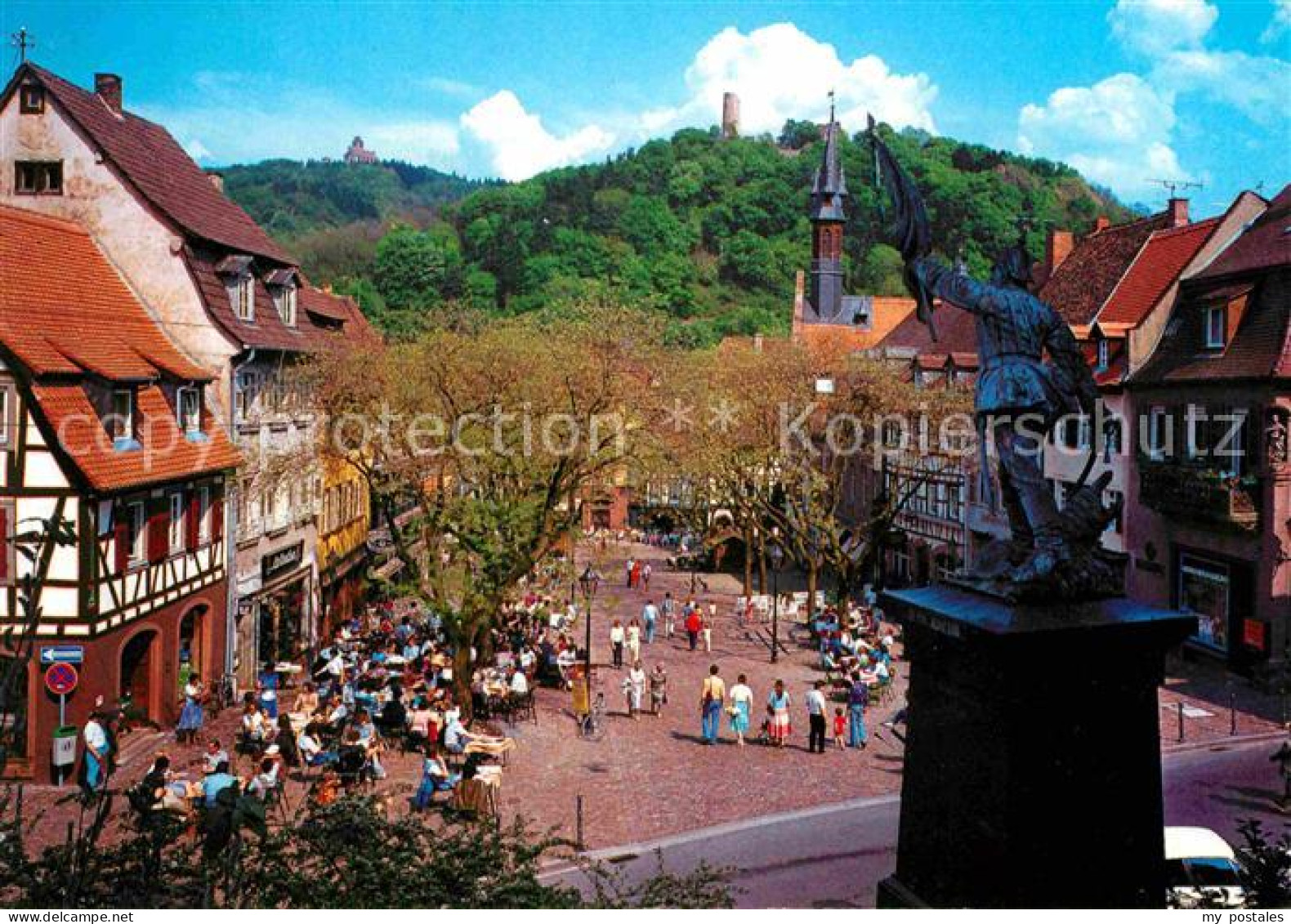 72631480 Weinheim Bergstrasse Marktplatz Burgruine Windeck Und Wachenburg Weinhe - Weinheim